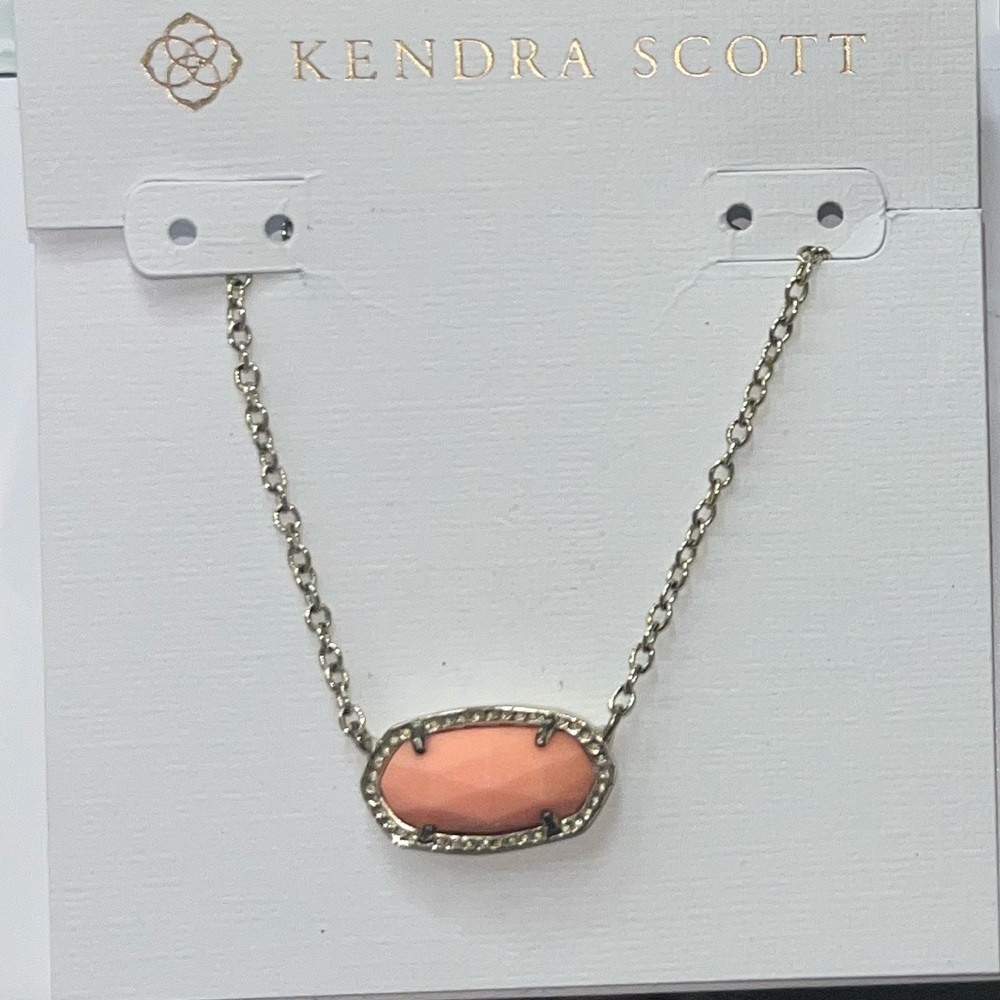 Kendra Scott Gold Pink Pendant Necklace
